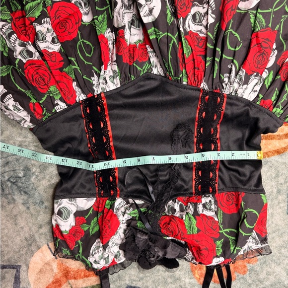RARE Lip Service  Skull and Rose Dress - Picture 4 of 9